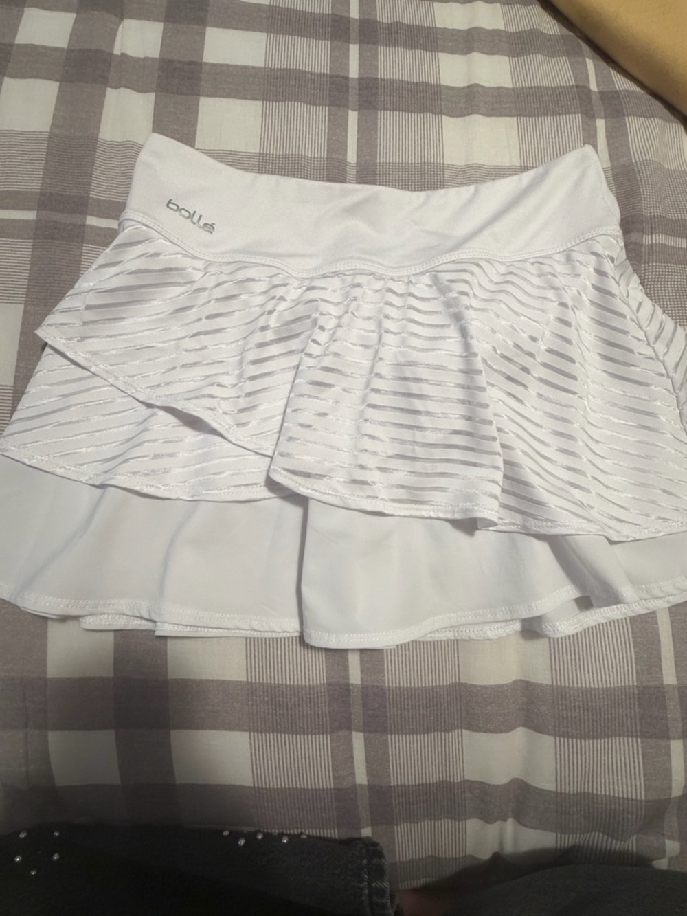 bolle White Layered Flounce Tennis Skirt - Picture 2 of 8